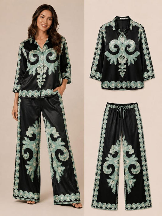 Belvari Noir Bloom Classic Co-Ord Set