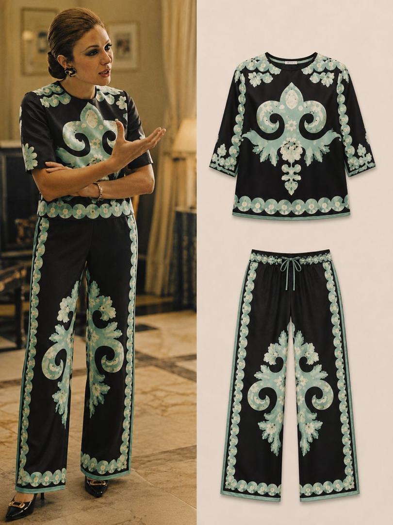 Belvari Noir Bloom Elegant Co-Ord Set